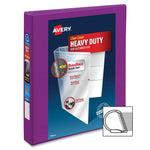 Avery Heavy Duty 1" View Binders, Slant Ring, Purple (AVE17294)