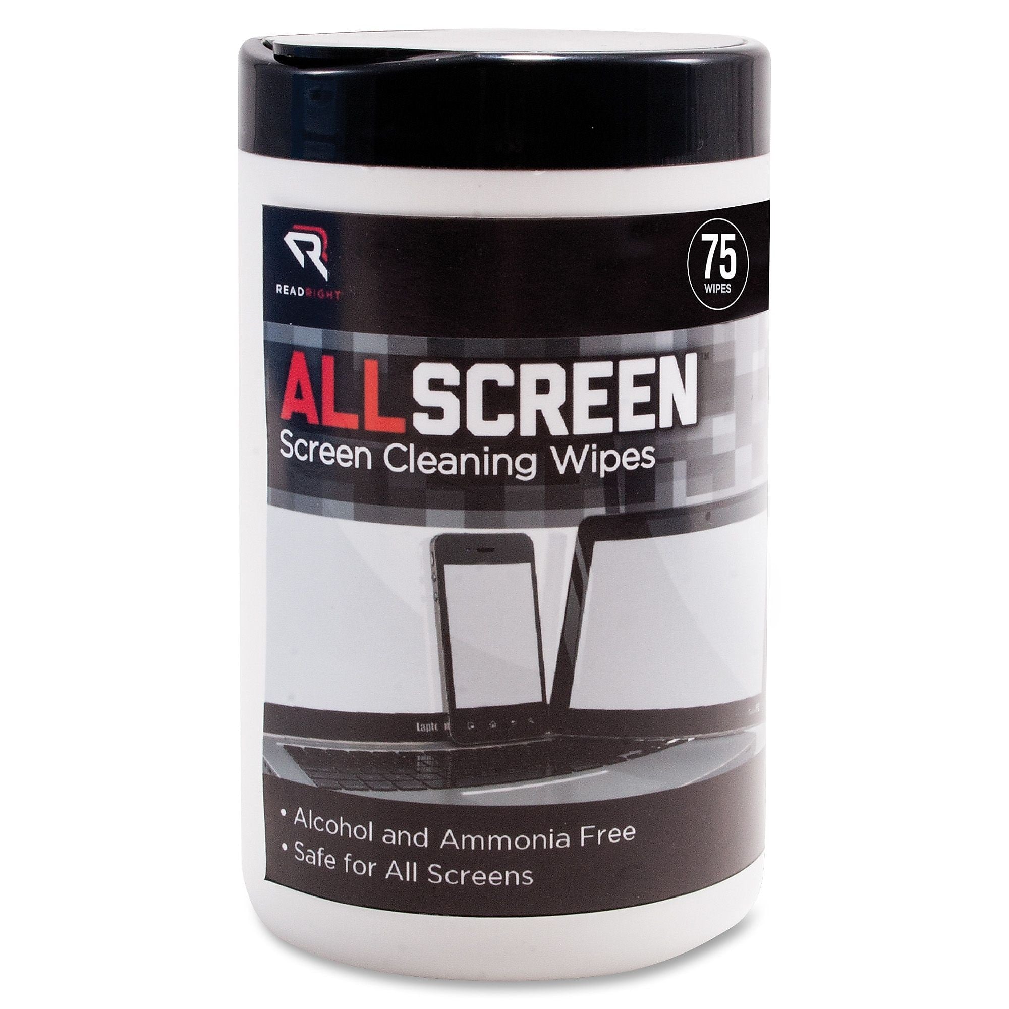 Advantus Cleaning Wipe, For Display Screen, Alcohol-free, Ammonia-free, 75, Assorted