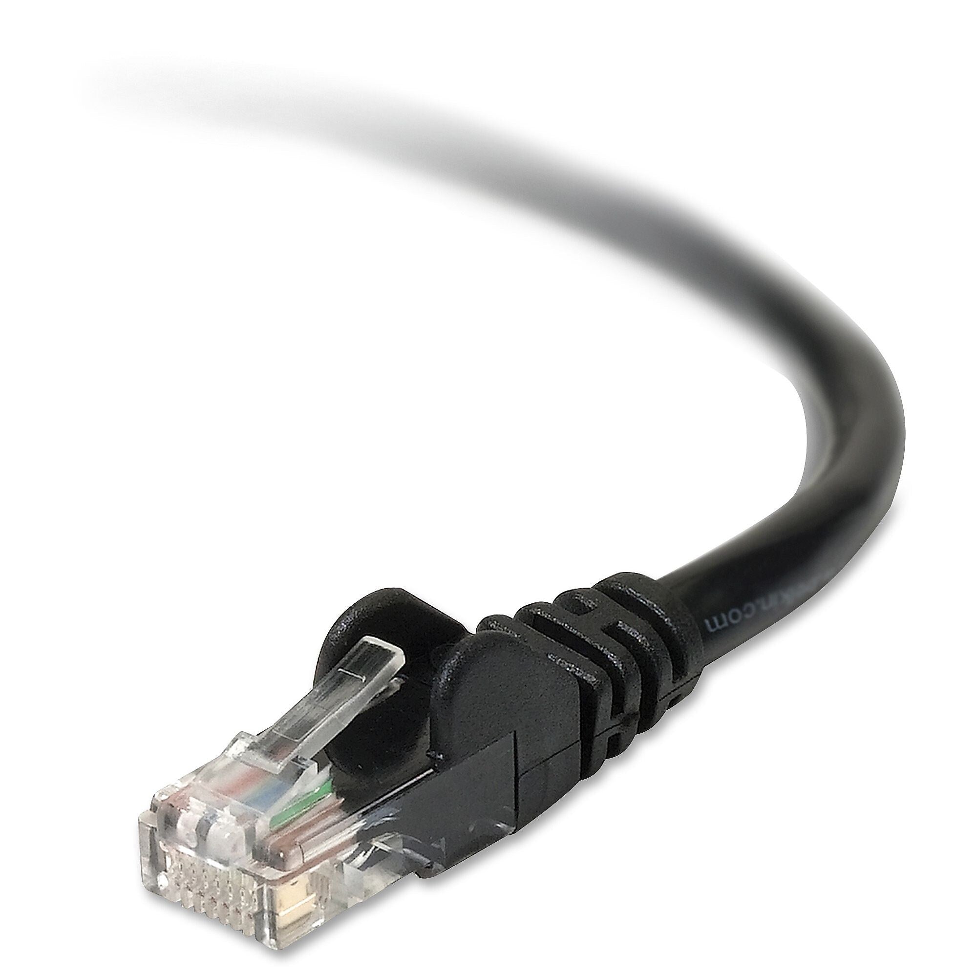 Belkin Cat6 Cable, RJ-45 Male, RJ-45 Male, 10ft, Black