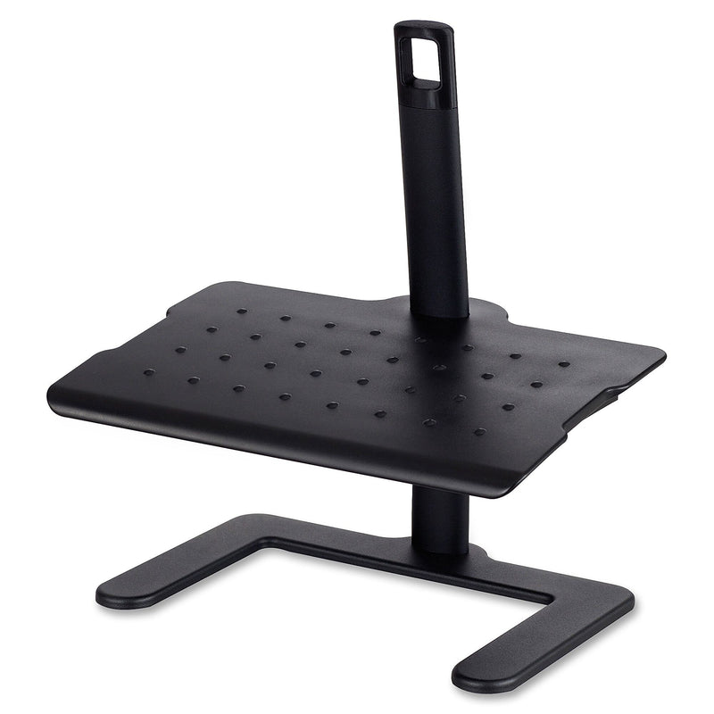 Safco Adjustable-H Footrest, Adj H, Ergonomic Design, Comfortable, Anti-fatigue, Sturdy, Durable, 16"Adjustment, 20"x12", Black