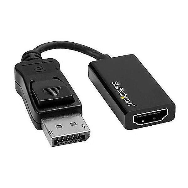 StarTech DisplayPort to HDMI Male/Female Audio/Video Adapter, Black (DP2HD4K60S)