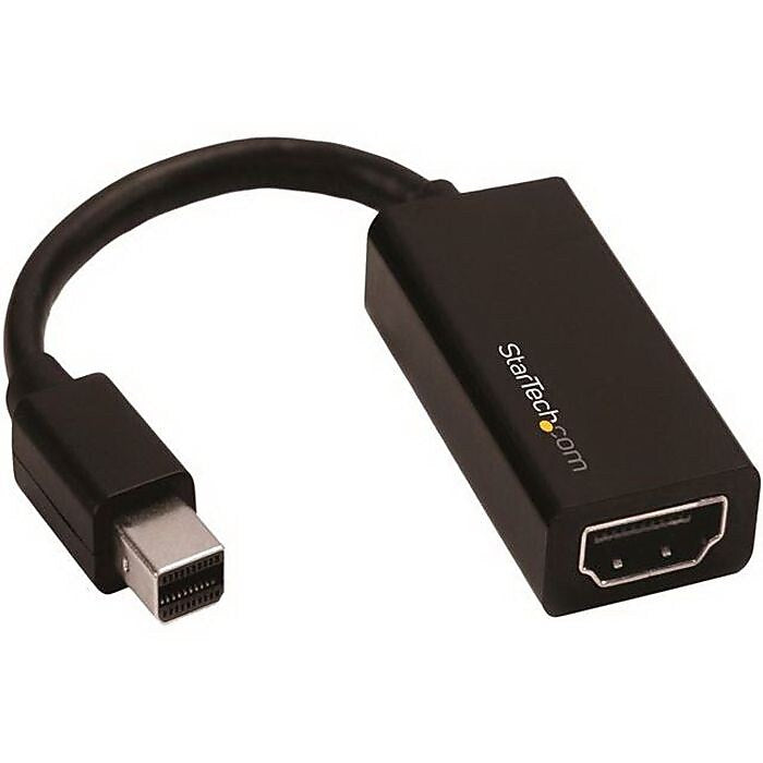 StarTech.com® MDP2HD4K60S Mini DisplayPort to HDMI Male/Female Audio/Video Adapter, Black