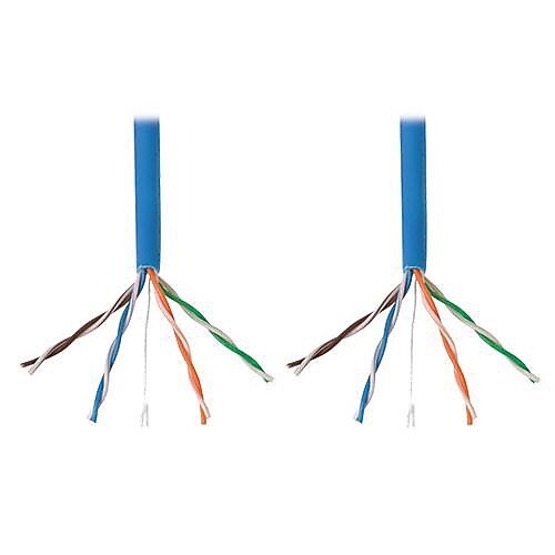Tripp Lite N022-01K-BL 1000' Blue Cat5e 350 MHz Bulk Solid-Core PVC Cable