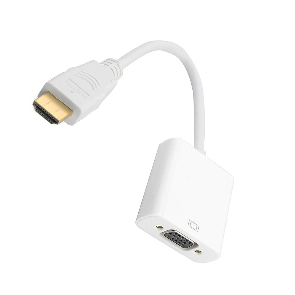 4XEM™ 4XHDMIVGAFA HDMI to VGA Male/Female Adapter Cable, White