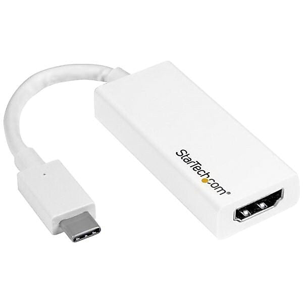 StarTech USB Type-C to HDMI Male/Female Adapter, White (CDP2HD4K60W)