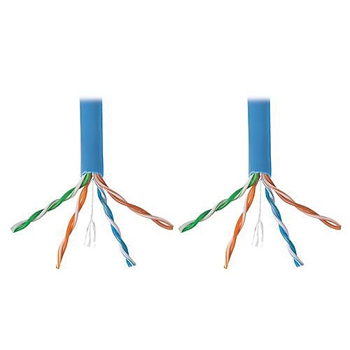 Tripp Lite N222-01K-BL 1000' Blue Cat6 Gigabit Solid Network Cable for Network Device