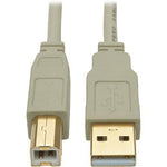 Tripp Lite U022 10' USB 2.0 Type-A to Type-B Male/Male Data Transfer Cable, Beige