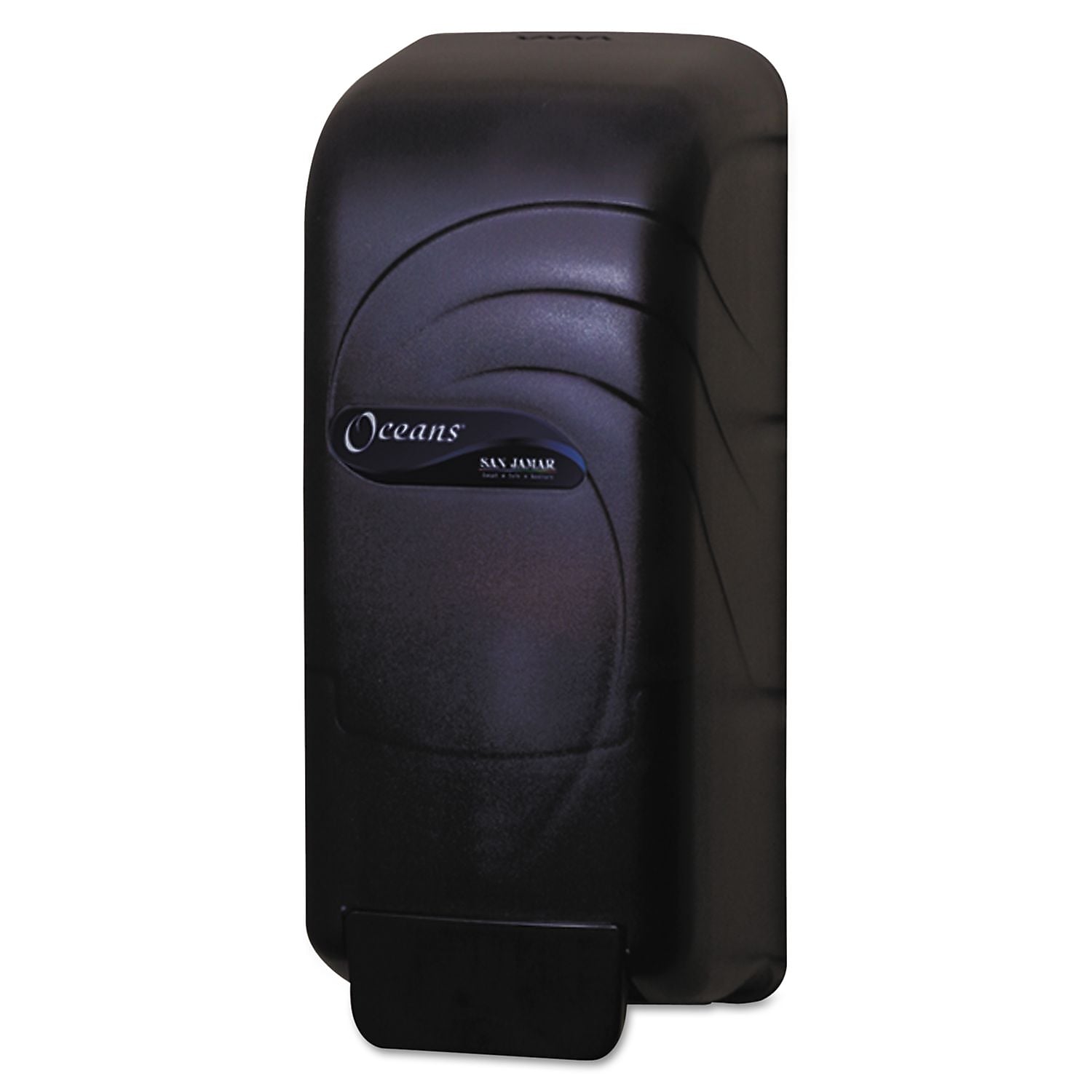 San Jamar Oceans Universal Liquid Soap Dispenser, Wall, 800 mL, Black Pearl (SAN S890TBK)