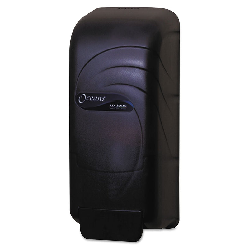 San Jamar Oceans Universal Liquid Soap Dispenser, Wall, 800 mL, Black Pearl (SAN S890TBK)