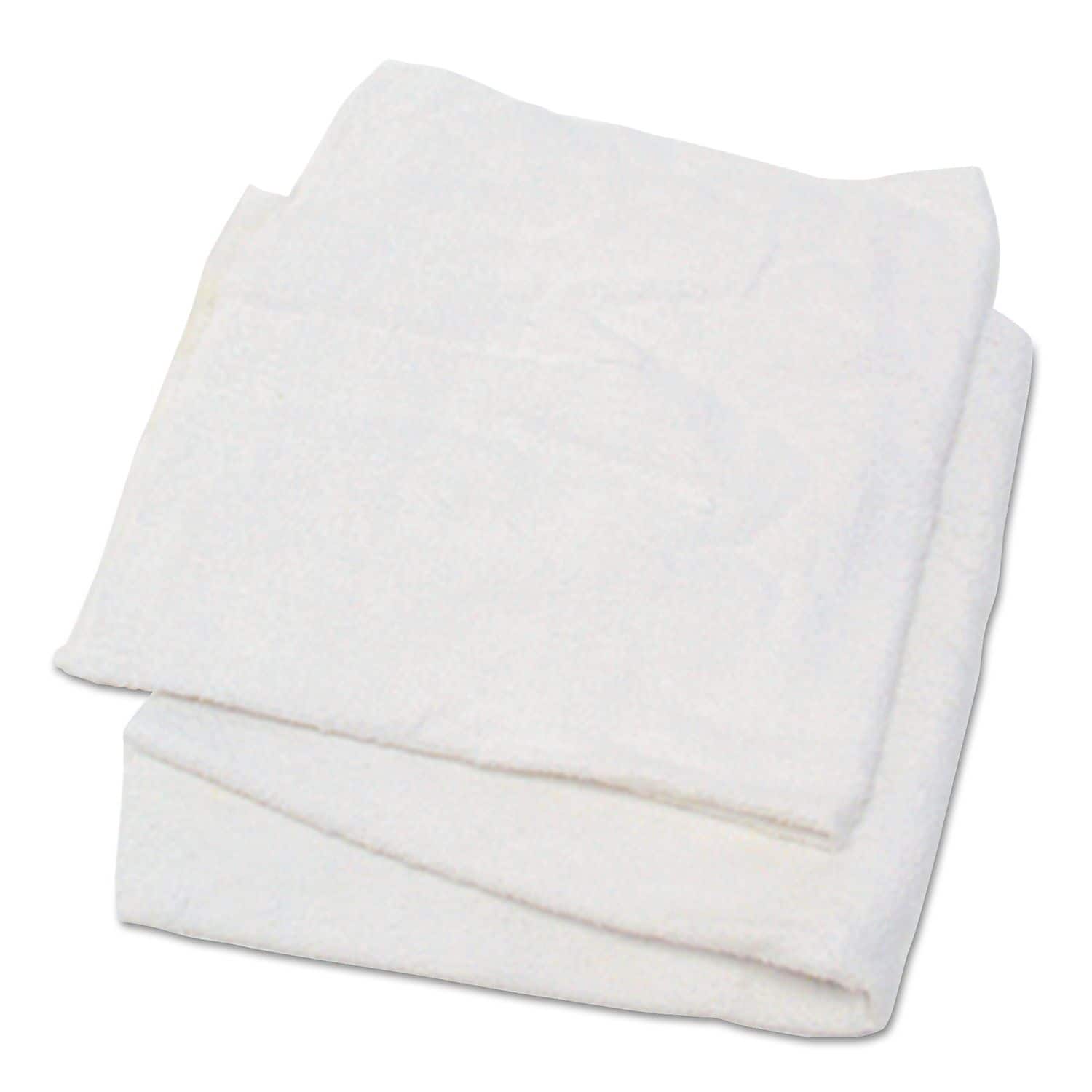 HOSPECO Terry Food Service Rags, White, 25 lbs., 170 Rags/Pack (HOS53725)