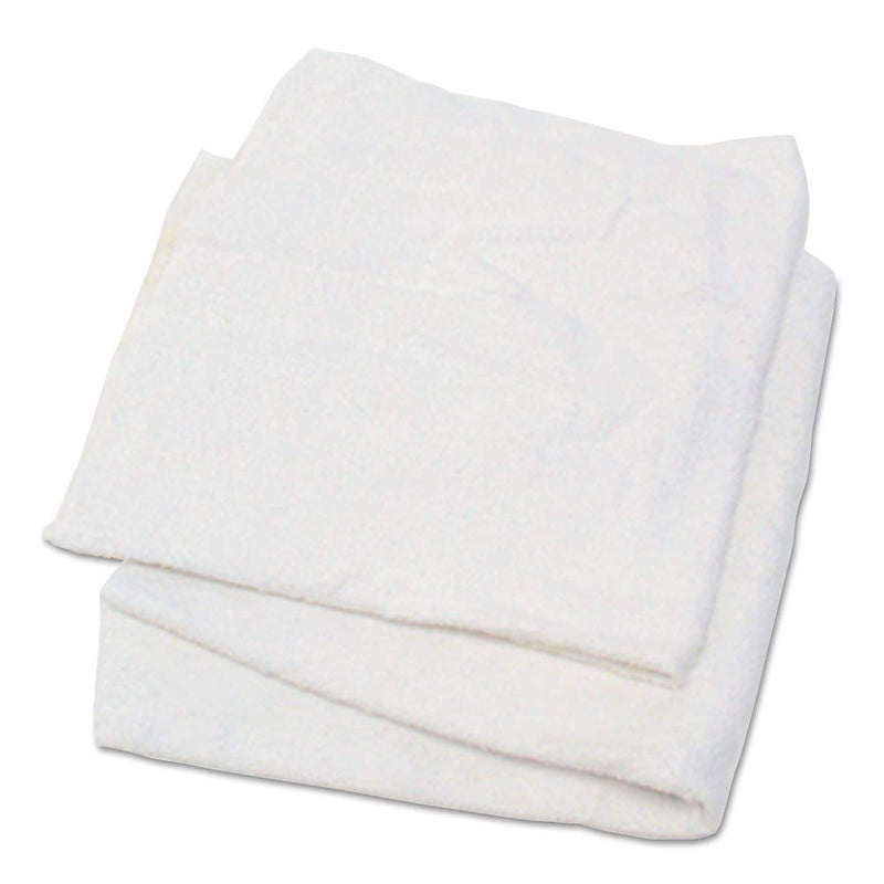 HOSPECO Terry Food Service Rags, White, 25 lbs., 170 Rags/Pack (HOS53725)