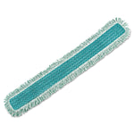 Rubbermaid Hygen Dust Mop Heads With Fringe, Green, 48", Microfiber, 1 Each (RCPQ449)