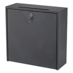 Safco Wall-Mountable Interoffice Mailbox with Lock, 18" x 7.25" x 18", Black (SAF4259BL)