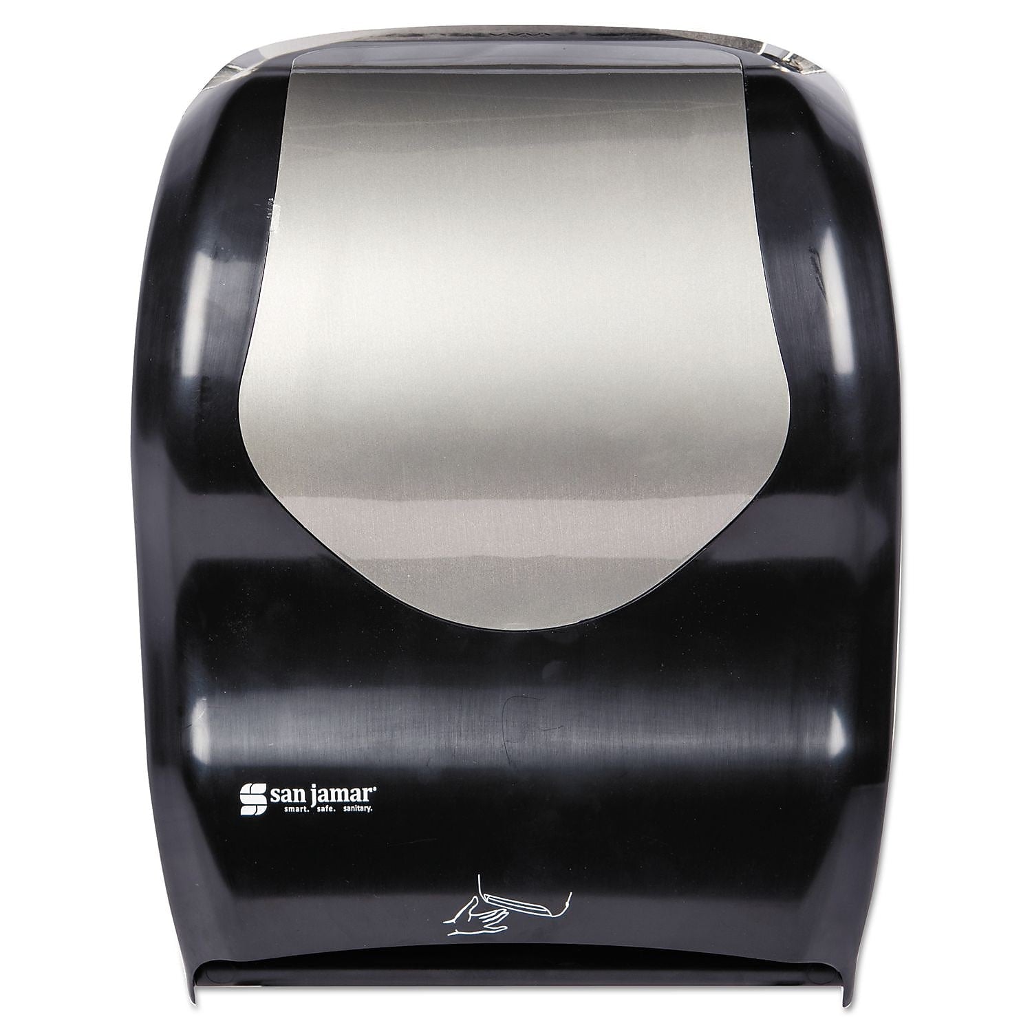San Jamar Smart System With Iq Sensor Towel Dispenser, 16 1/2 X 9 3/4 X 12, Black/silver