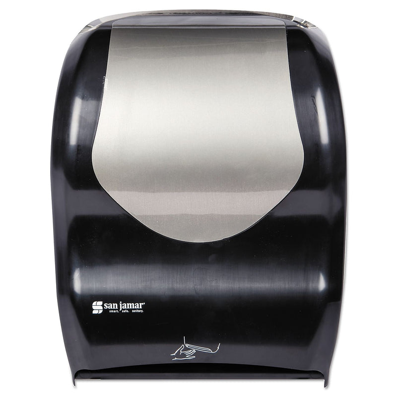 San Jamar Smart System With Iq Sensor Towel Dispenser, 16 1/2 X 9 3/4 X 12, Black/silver