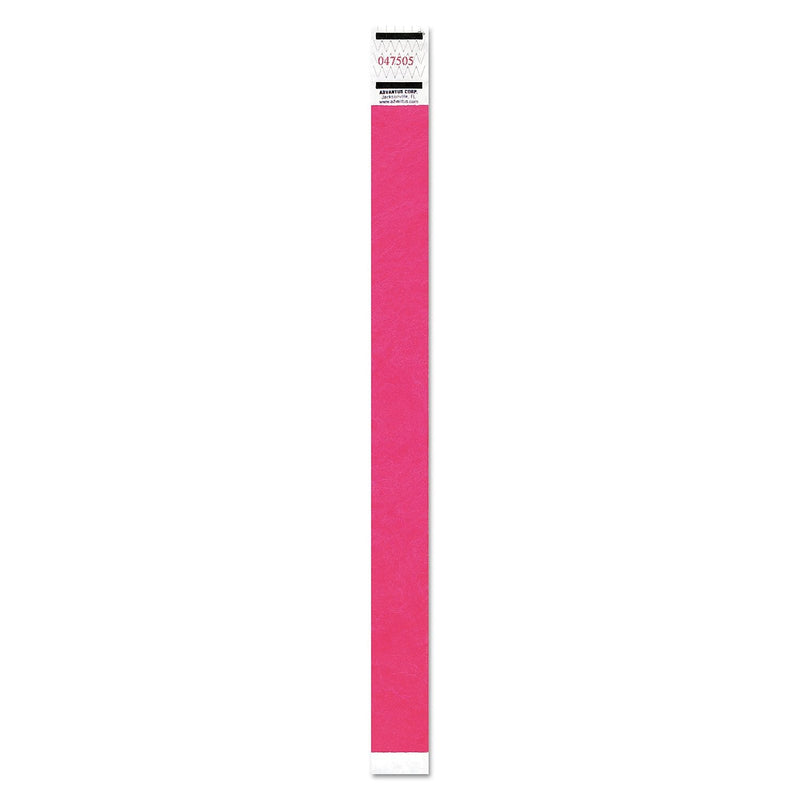 Advantus Crowd Management Wristband, Sequential Numbers, 9 3/4 X 3/4, Neon Pink, 500/pk