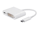Monoprice Select Series USB-C to DVI & USB-C (F) Dual Port Adapter