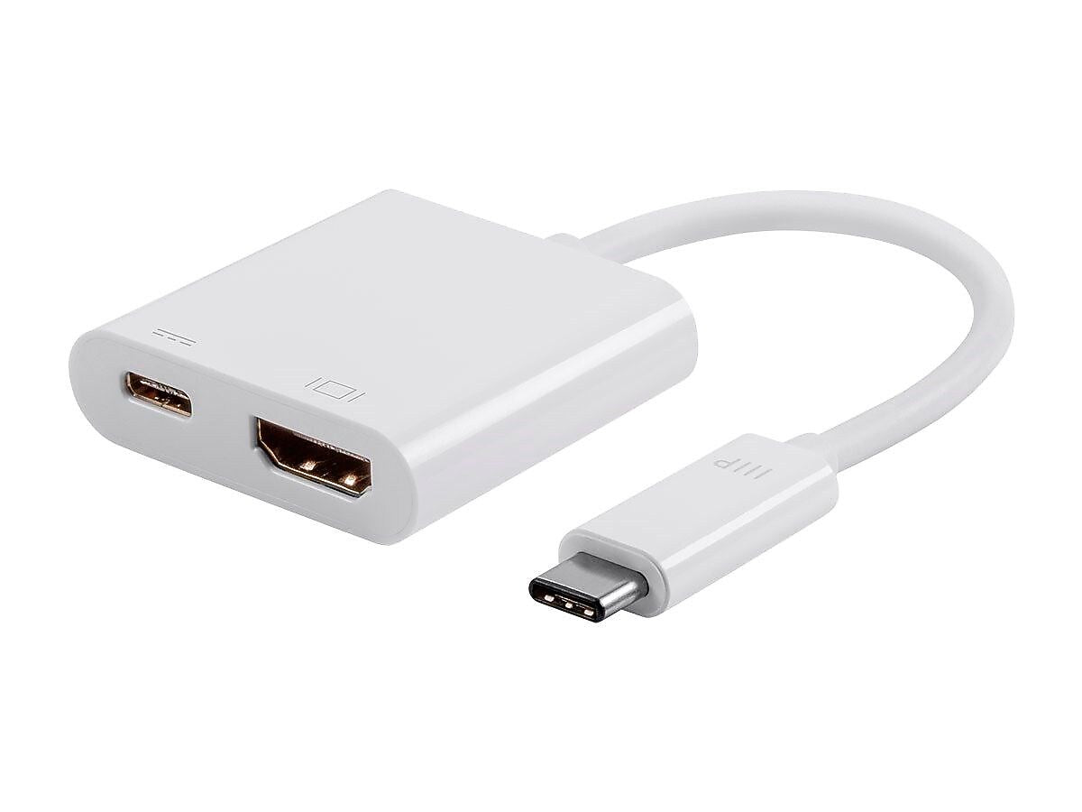 Monoprice Select Series USB-C to HDMI® & USB-C (F) Dual Port Adapter