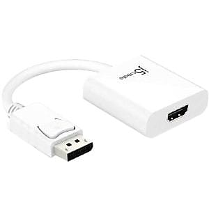 j5create DisplayPort to HDMI Audio/Video Adapter, Male to Female, Black (JDA154)