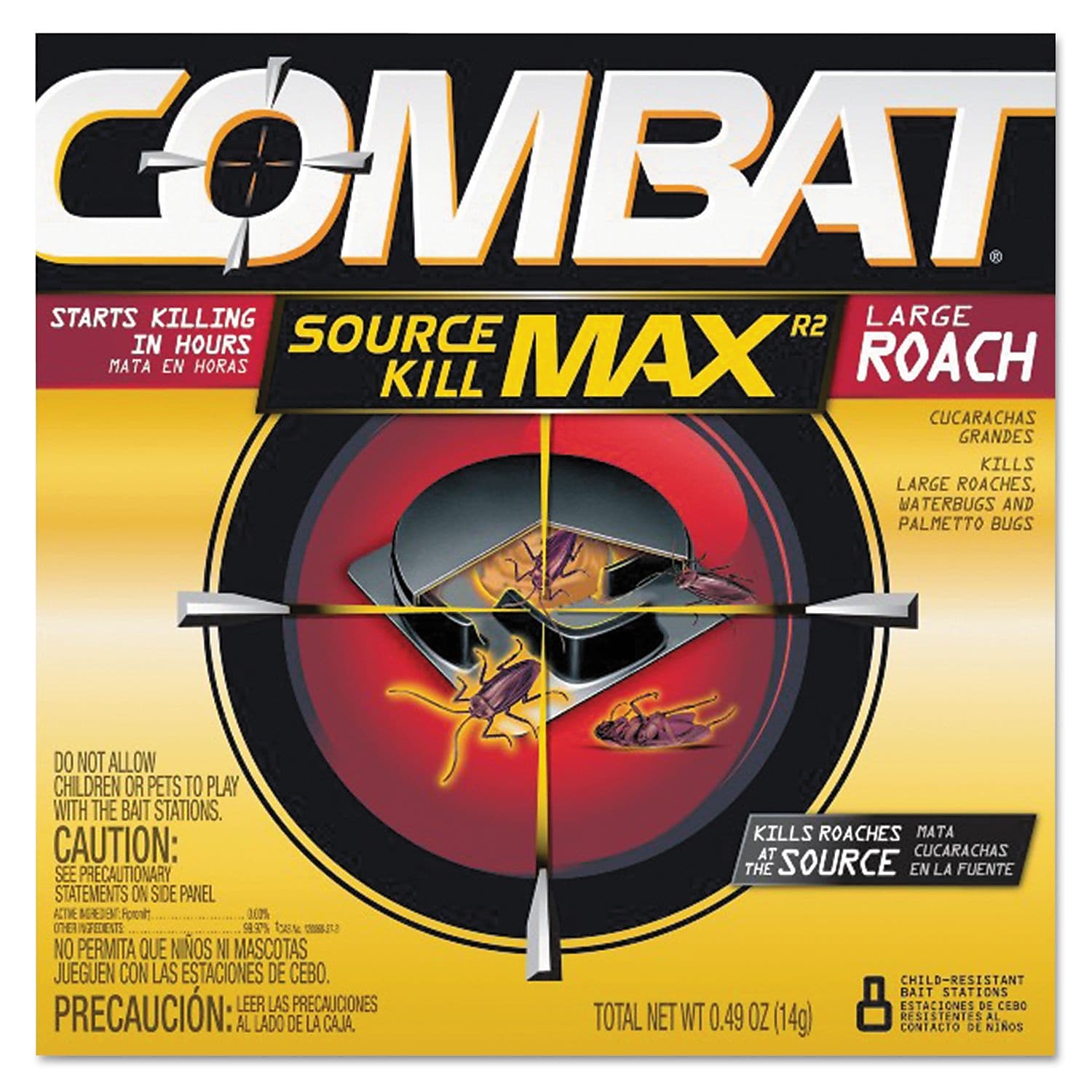 Combat Roach Bait Insecticide, 0.49 Oz Bait, 8/pack, 12 Pack/carton