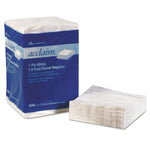 Georgia-Pacific Acclaim 1/4 Fold Paper Dinner Napkins, White, 1-Ply, 16"x16", 500/pk, 8 Pk/ct