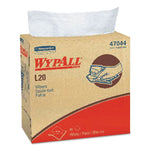 WypAll L20 Wipers, Pop-Up Box, 4-Ply, 9 1/10 X 16 4/5, White, 88/box, 10/carton