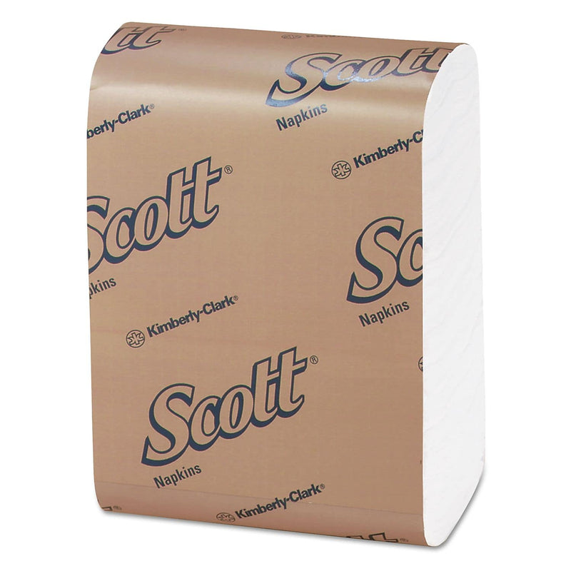 Scott Low-Fold Dispenser Napkins, 1-Ply, 12" X 7", White, 250/pack, 32 Packs/carton