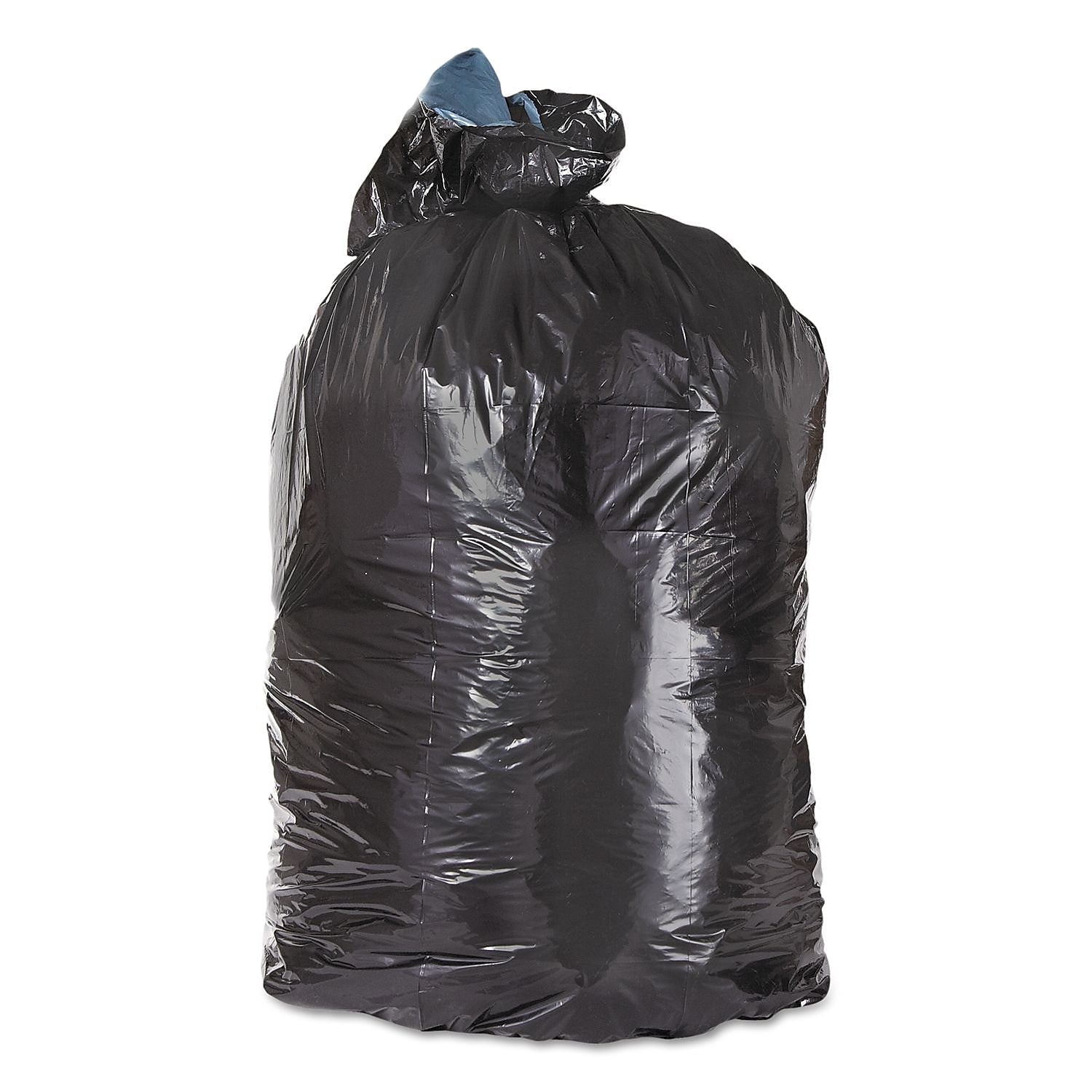 Trinity Packaging Low-Density Can Liners, 45gal, 1.60 Mil, 23w X 17d X 46h, Black, 100/carton