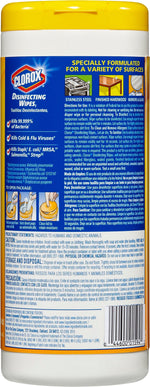 Clorox Disinfecting Wipes, Citrus Blend Scent, 35 Wipes/Container, 12/Carton (CLO01594CT)