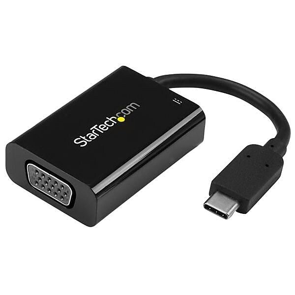 StarTech® USB Type C to VGA Male/Female Video Adapter, Black (CDP2VGAUCP)