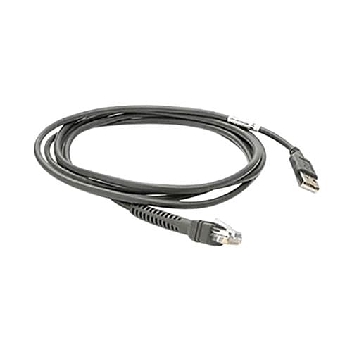 Zebra USB Type-A 7' Straight Shielded Cable, Gray (CBA-U21-S07ZBR)