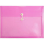 JAM Paper® Plastic Envelopes, Button String Tie Closure, Letter Booklet, 9.75 x 13, Lavender Purple Poly, 108/bx (012413376B)