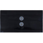 JAM Paper® Plastic Envelopes with Button and String Tie Closure, #10 Business Booklet, 5.25 x 10, Black, 108/Pack (921B1BLB)