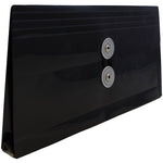 JAM Paper® Plastic Envelopes with Button and String Tie Closure, #10 Business Booklet, 5.25 x 10, Black, 12/Pack (921B1BL)