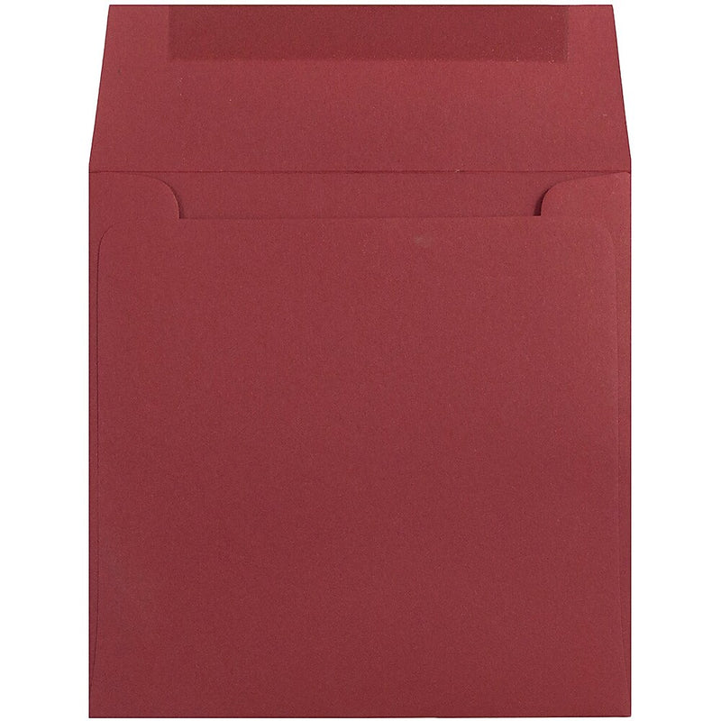 JAM Paper 6 x 6 Square Invitation Envelopes, Dark Red, Bulk 1000/Carton (31511296B)
