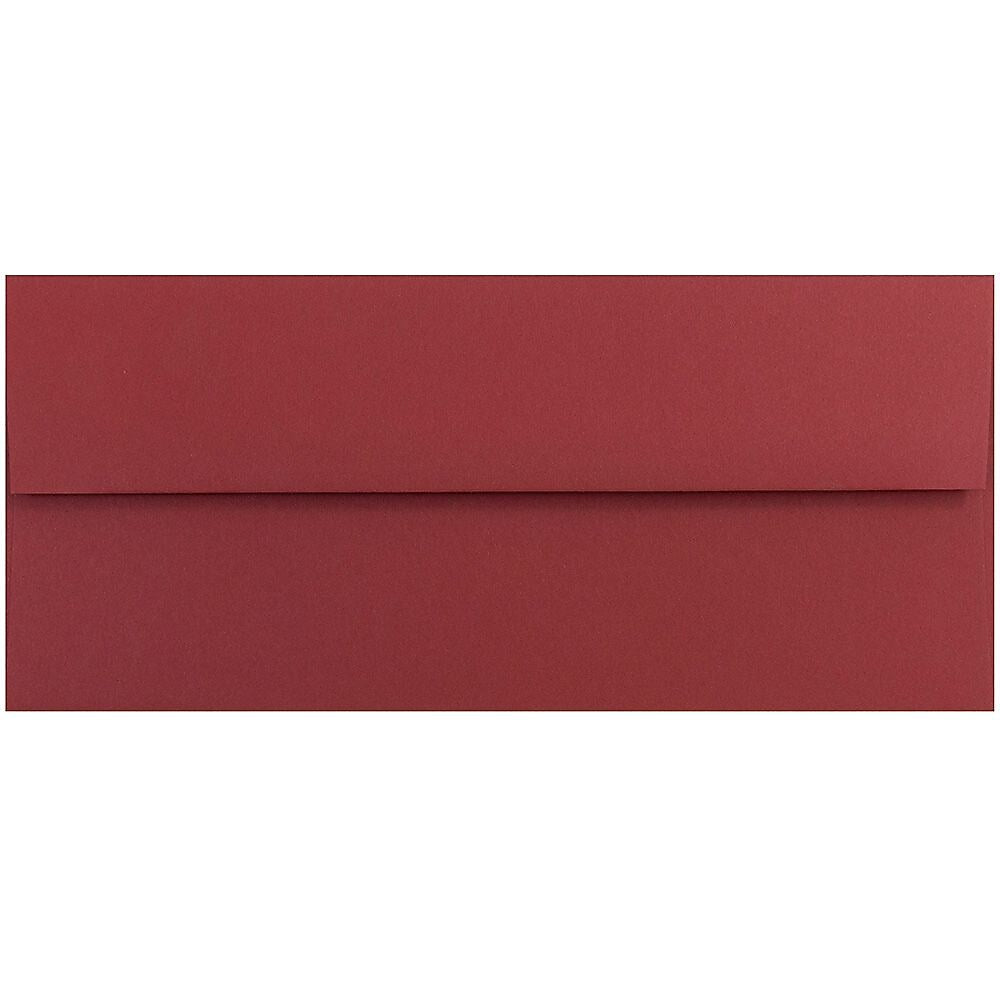 JAM Paper #10 Business Envelopes, 4.125 x 9.5, Dark Red, Bulk 1000/Carton (31511298B)