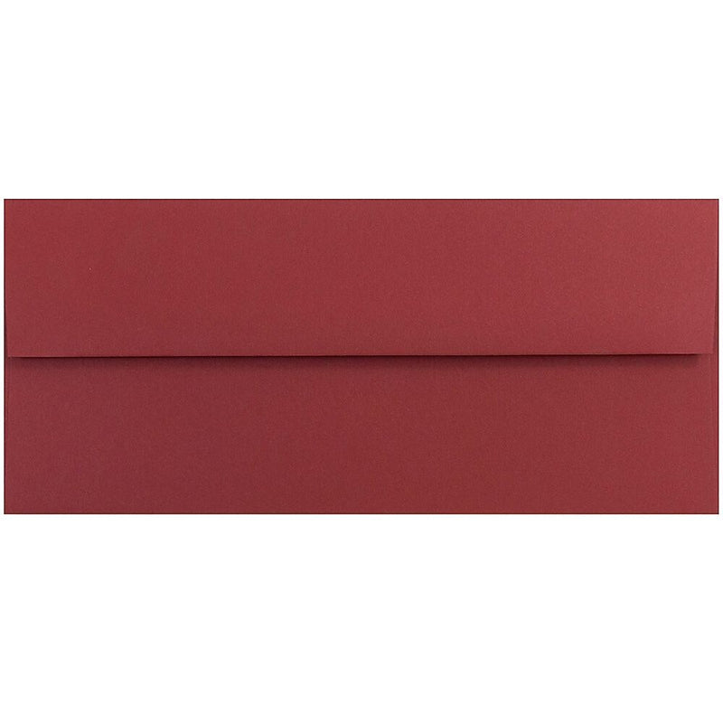 JAM Paper #10 Business Envelopes, 4.125 x 9.5, Dark Red, Bulk 1000/Carton (31511298B)