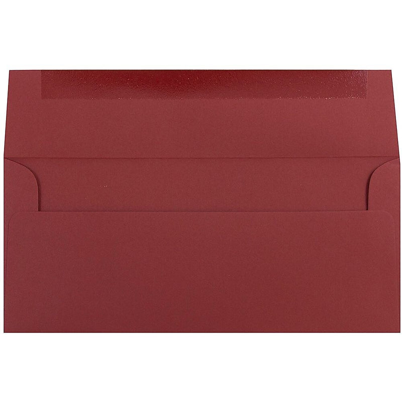 JAM Paper #10 Business Envelopes, 4.125 x 9.5, Dark Red, Bulk 1000/Carton (31511298B)