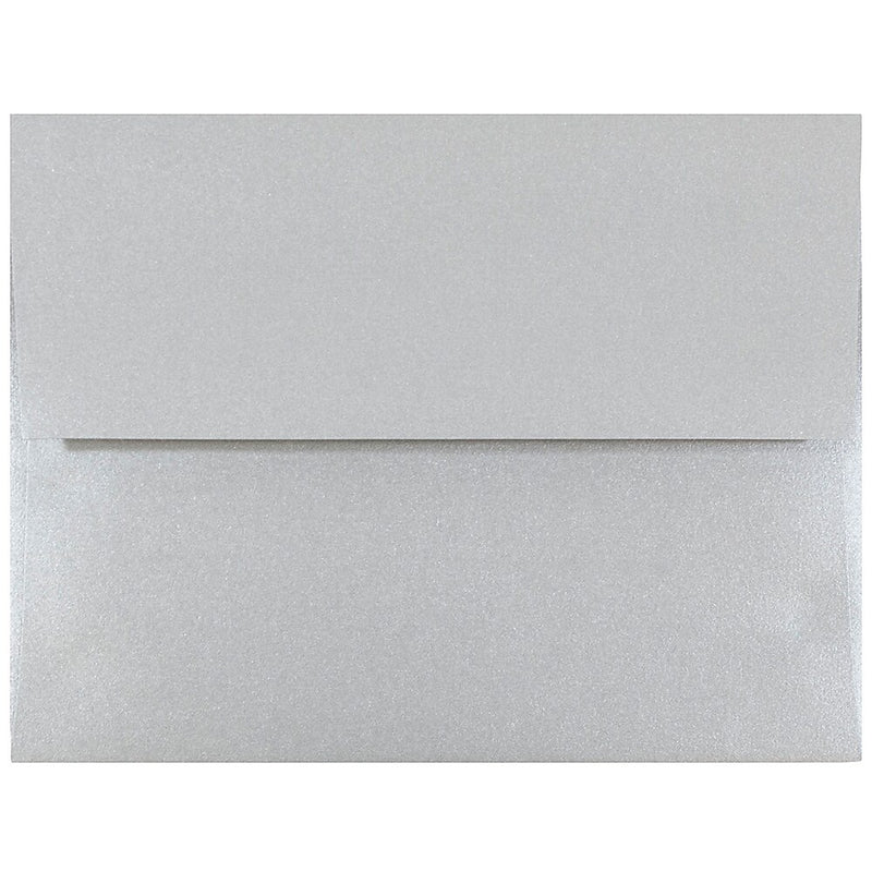 JAM Paper A2 Metallic Invitation Envelopes, 4.375 x 5.75, Stardream Silver, 25/Pack (GCST609)