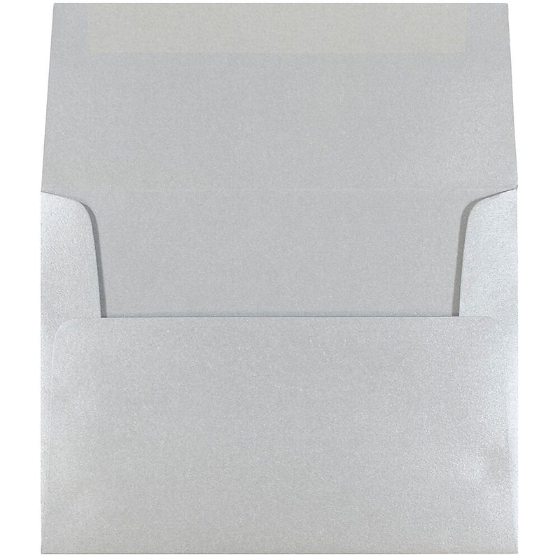 JAM Paper A2 Metallic Invitation Envelopes, 4.375 x 5.75, Stardream Silver, 25/Pack (GCST609)