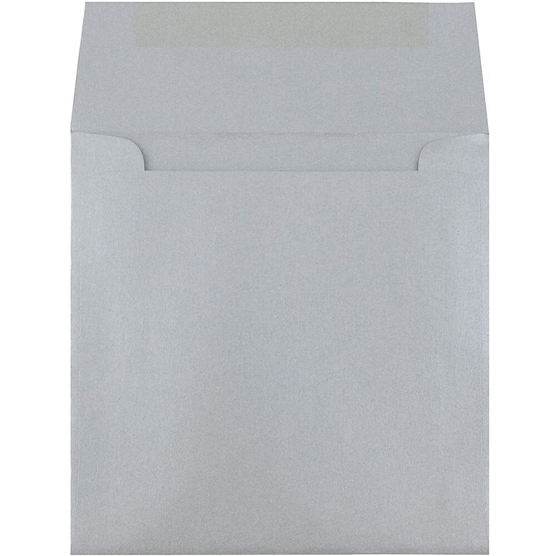 JAM Paper 6 x 6 Square Metallic Invitation Envelopes, Stardream Silver, Bulk 1000/Carton (V018307B)