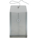 JAM Paper Plastic Filing Envelope with Button & String Closure, Smoke Grey, 12/Pack (472B1SM)
