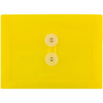 JAM Paper® Plastic Envelopes with Button and String Tie Closure, Index Booklet, 5.5 x 7.5, Yellow, 12/Pack (920B1YE)