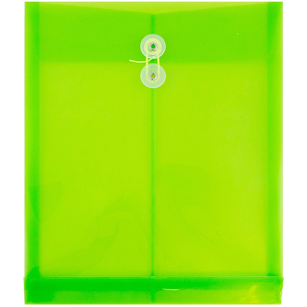 JAM Paper Standard Plastic Document File, Letter, Lime Green, 108/Box (118B1LIB)