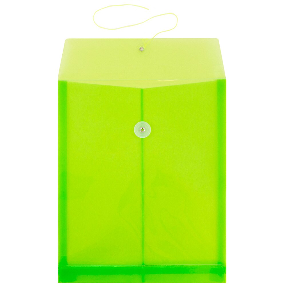 JAM Paper Standard Plastic Document File, Letter, Lime Green, 108/Box (118B1LIB)