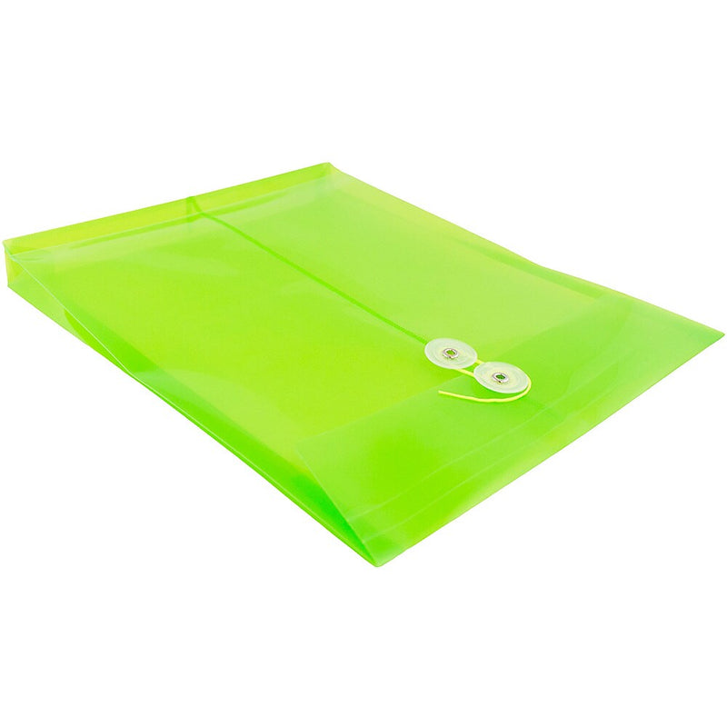 JAM Paper Standard Plastic Document File, Letter, Lime Green, 108/Box (118B1LIB)