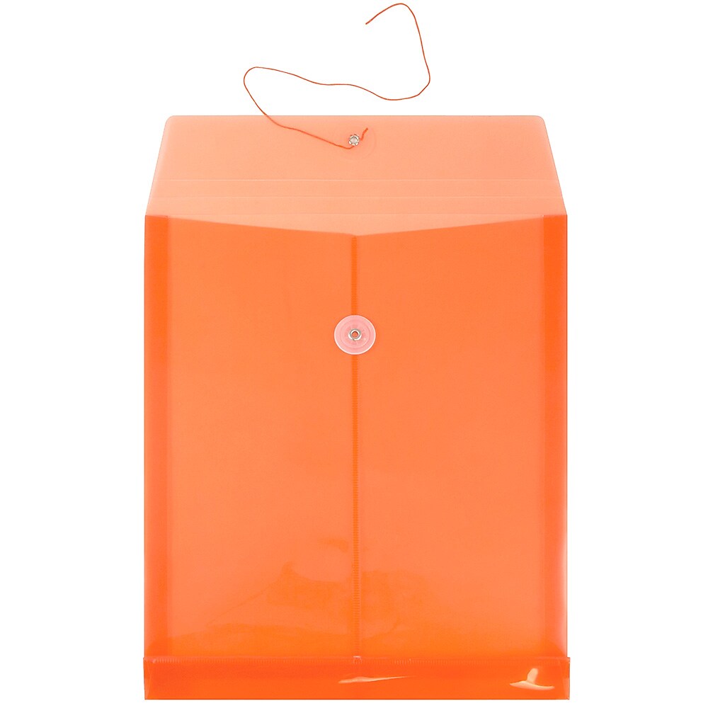 JAM Paper Plastic Document File, Letter, Orange, 108/Box (118B1ORB)