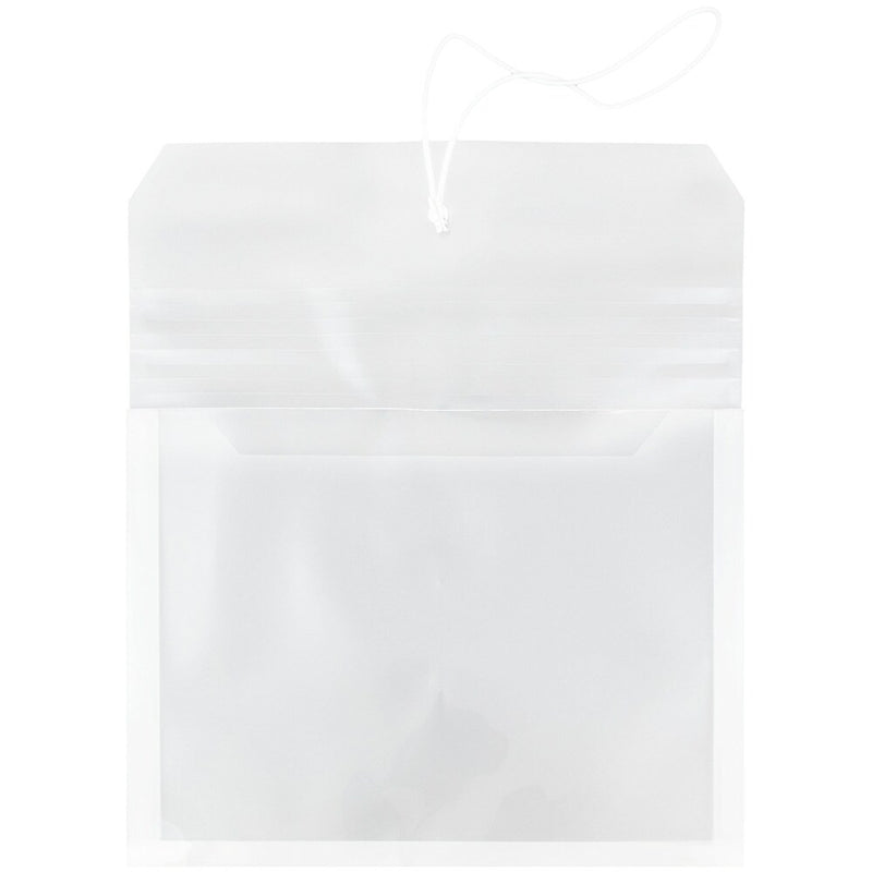 JAM Paper® Plastic Envelope with Elastic Band Closure, 9.75 x 13 with 2.625 Inch Expansion, Clear, Sold Individually (218E25CL)