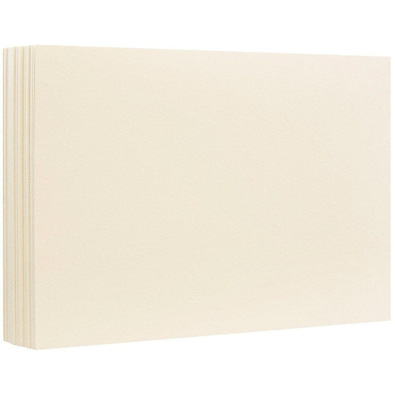 JAM Paper® Blank Flat Note Cards, 4Bar A1 Size, 3 1/2 x 4 7/8, Ivory, 50/Pack (175960i)