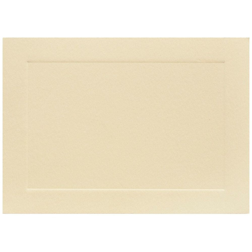 JAM Paper® Blank Flat Note Cards, 4Bar A1 Size, 3 1/2 x 4 7/8, Ivory Panel, 50/Pack (175964i)